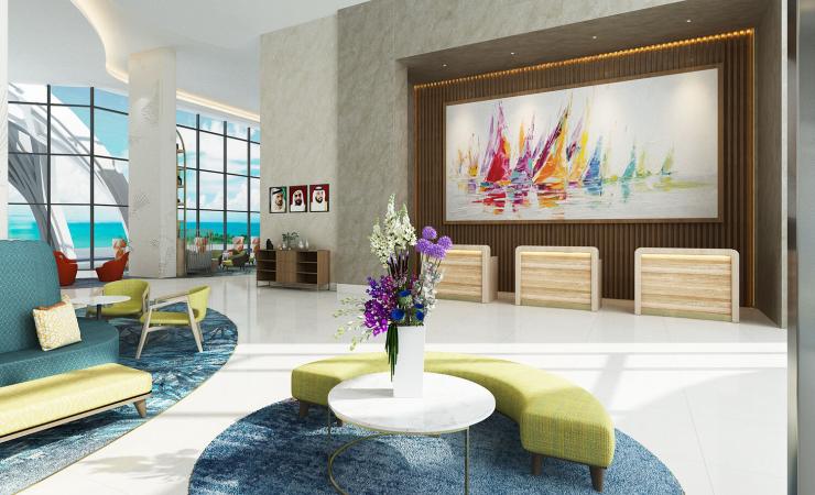 Lobby v Centara Mirage Beach Resort 