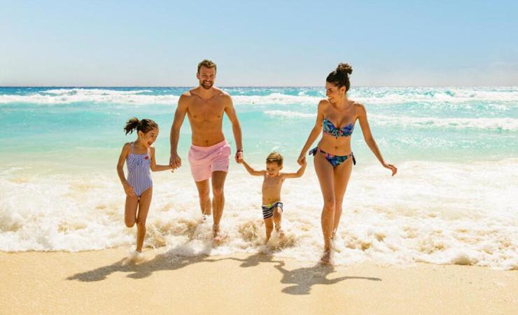 Rodina na pláži