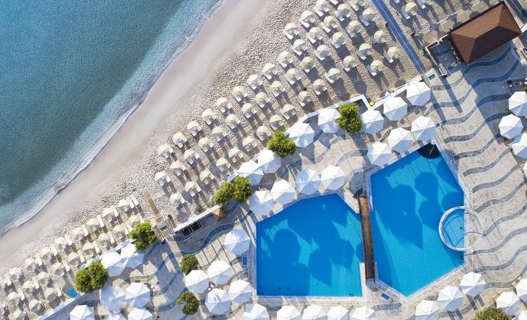 Pláž pohľad zhora  Creta Maris Beach Resort