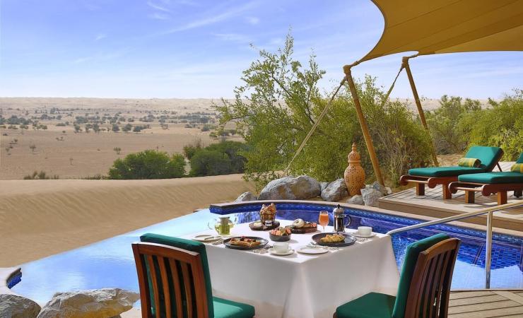 Raňajky v Al Maha, A Luxury Collection Desert Resort & Spa