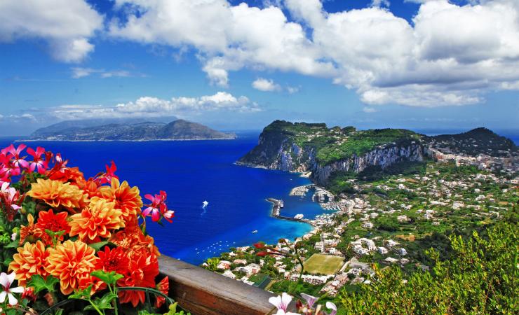 Capri a Vezuv za víkend -pohľad na more