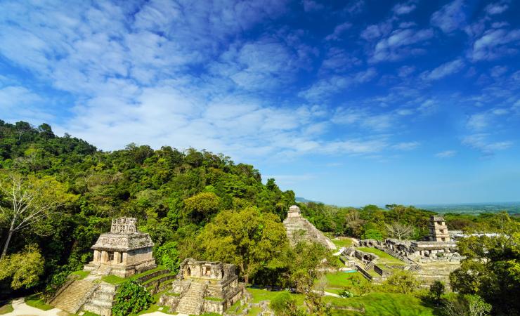 Palenque: Chrám nápisov,chrám Slnka,chrám Kríža