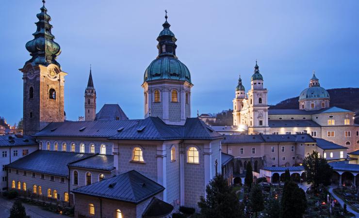 Salzburg - Čertovská družina v soľnej komore - Pohľad na mesto 