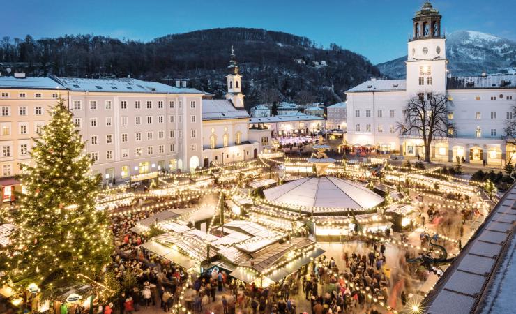 Salzburg - Čertovská družina v soľnej komore - trhy