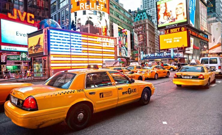 Tradičné taxíky v New Yorku